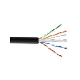 Cable UTP Cat. 5e, Exterior, Relleno de Gel, Color Negro, Bobina 305 mts. Mod. 664464