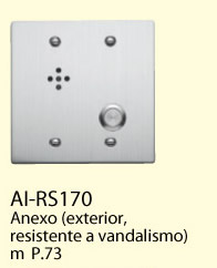 Anexo Exterior Resistente a Vandalismo Aiphone  Mod:AI-RS170