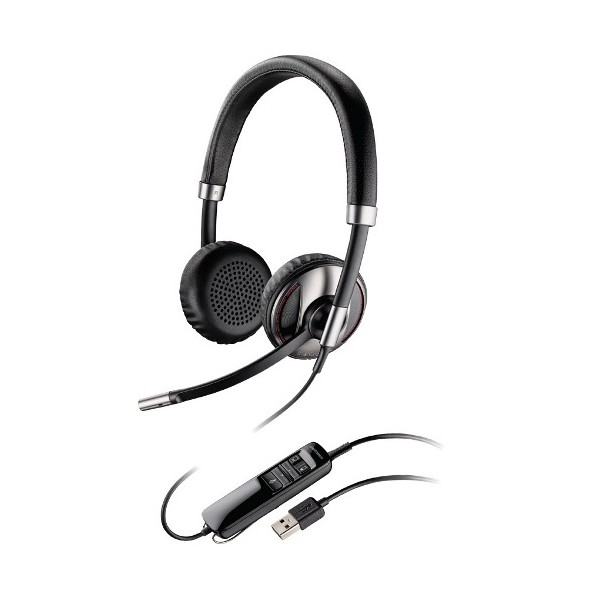 Diadema Blackwire Binaural, alámbrica/inalámbrica Bluetooth UC de gama alta para gestionar llamadas, optimizado para usuarios de Microsoft OCS 2007 y Lync. Mod. C720-M