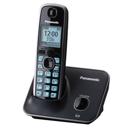 Teléfono inalámbrico Panasonic DECT 6.0, pantalla LCD (1.8" Iluminación azul), Caller ID, modo Eco, bloqueo de llamadas. Mod. KX-TG4111MEB