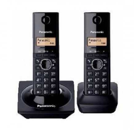 Teléfono Inalámbrico Panasonic DECT (Base + Auricular), pantalla iluminado ambar, Caller ID, directorio 50 registros. Mod. KX-TG1712MEB